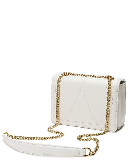 Tiffany & Fred Paris Natural Quilted Leather Heart Shaped Messenger Bag