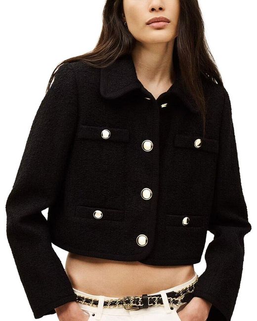 Ba&sh Black Meiradith Wool-Blend Jacket