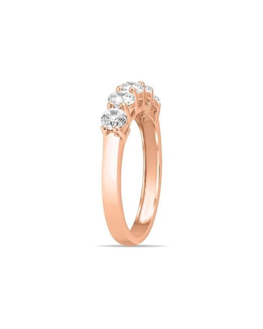 True Diamond White 14K Rose 0.96 Ct. Tw. Diamond Ring