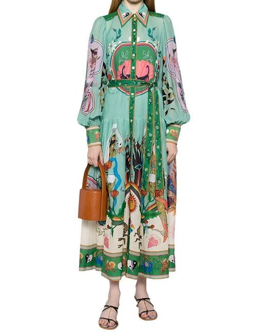 Monique Lagarde Green Midi Dress