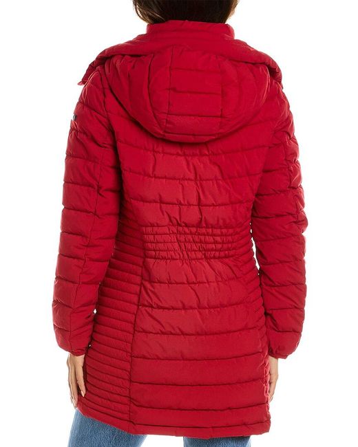 DKNY Packable Puffer Jacket in Red | Lyst