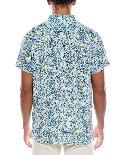 Grayers Blue Bamboo Dobby Printed Shirt for men