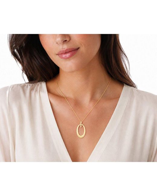 Reiss Metallic 14K 0.09 Ct. Tw. Diamond Pendant Necklace