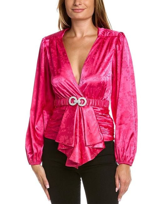 Ronny Kobo Red Justine Top