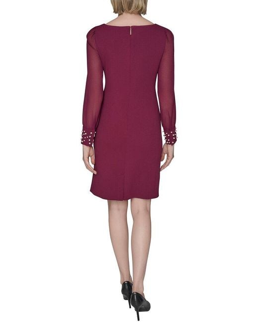 Karl Lagerfeld Purple Scuba Sheath Dress