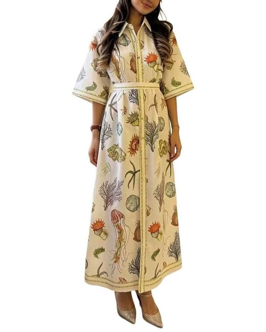 AMINA GLAM Metallic Linen-Blend Maxi Dress