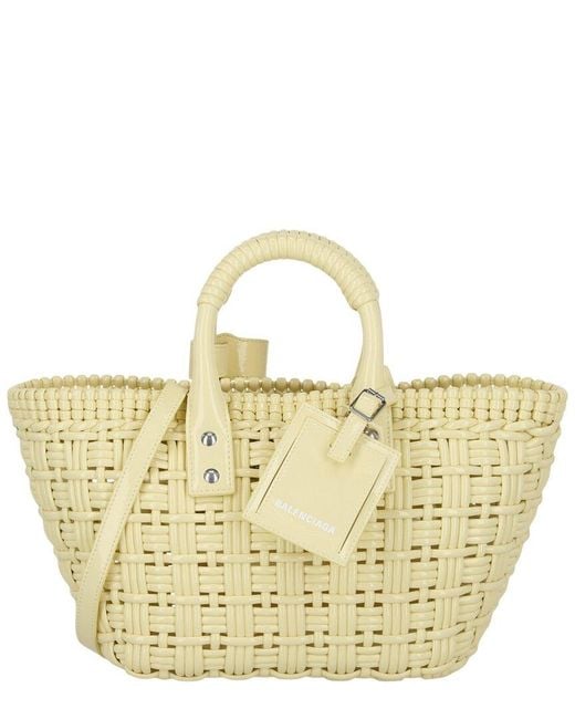 Balenciaga Metallic Bistro Xs Basket Tote
