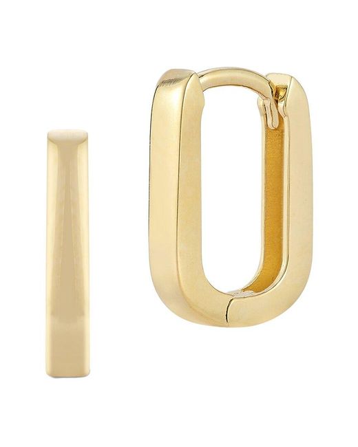 Ember Fine Jewelry Metallic 14k Oval Huggie Earrings