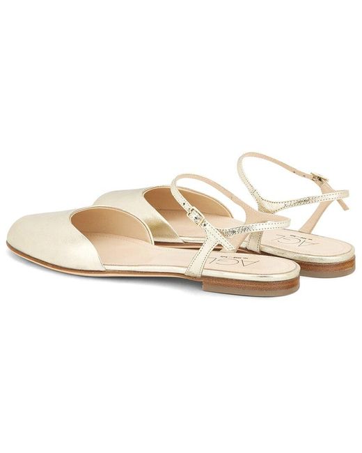 Agl Attilio Giusti Leombruni White Milly Leather Slingback