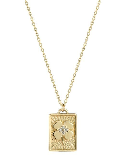 Ember Fine Jewelry Metallic 14K 0.08 Ct. Tw. Diamond Necklace
