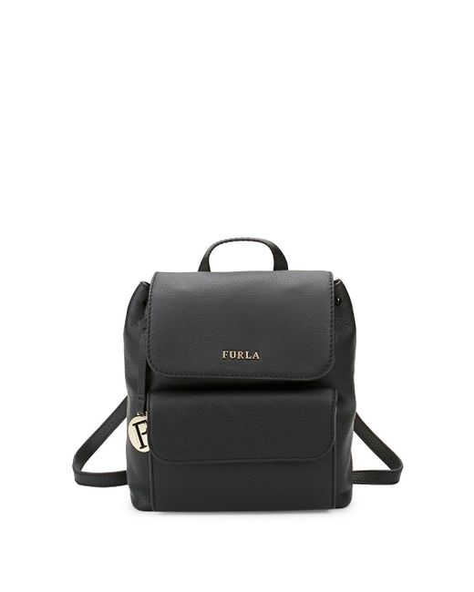 Furla Black Noemi Leather Mini Backpack
