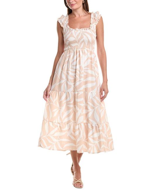 Marion Pink Printed Midi Dress