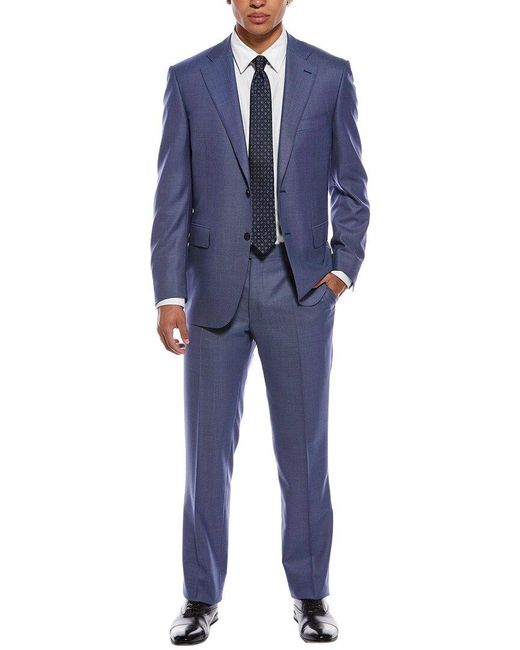 Canali Blue 2Pc Wool Suit for men