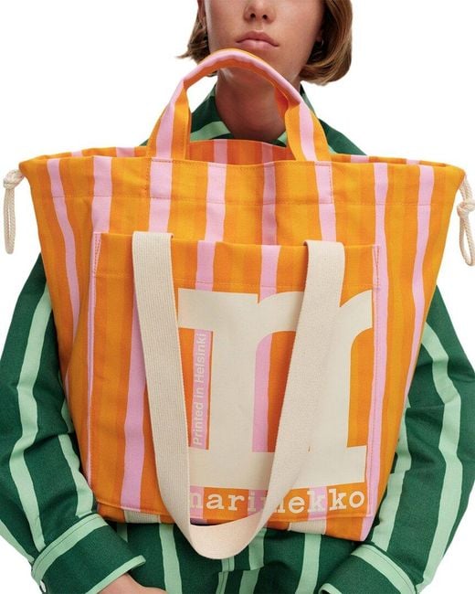 Marimekko Orange Marimekko Mono City Piccolo Tote