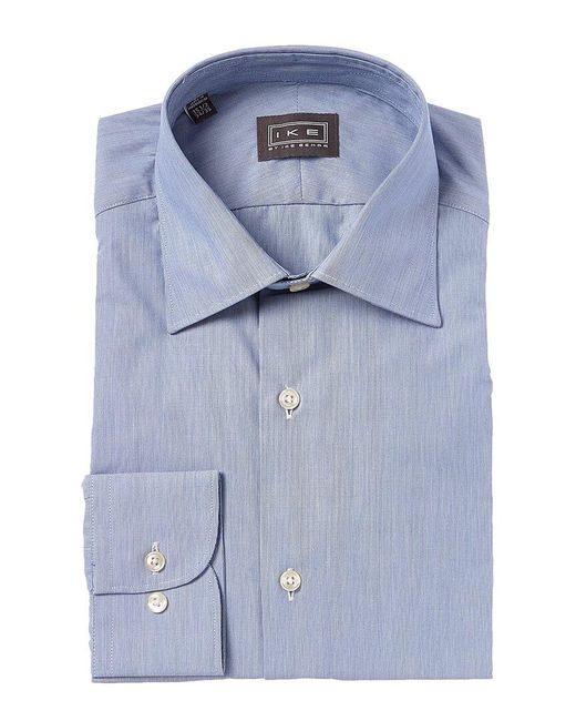 Ike Behar Blue Contemporary Fit Dress Shirt for men