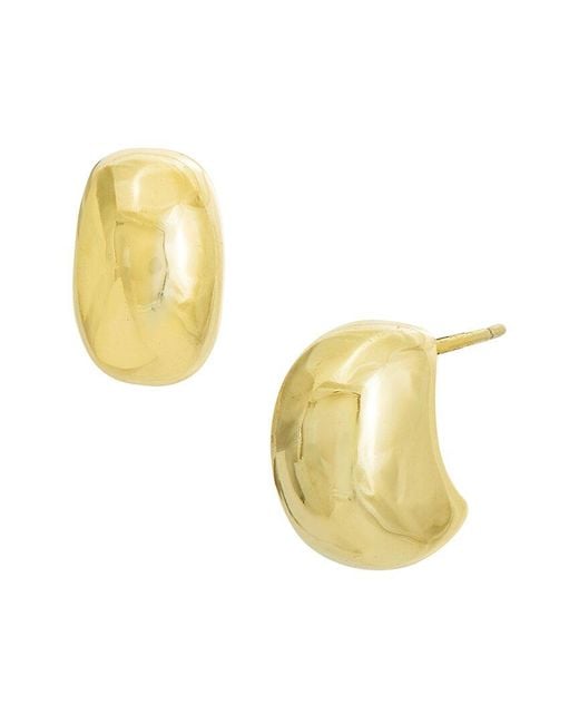 Savvy Cie Metallic 18k Plated Button Studs