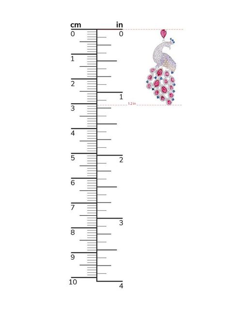 Eye Candy LA White Luxe Collection Pink Peacock Cubic Zirconia Crystal Drop Earrings