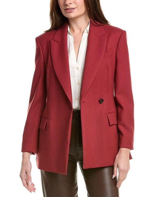 Brunello Cucinelli Red Wool Blazer