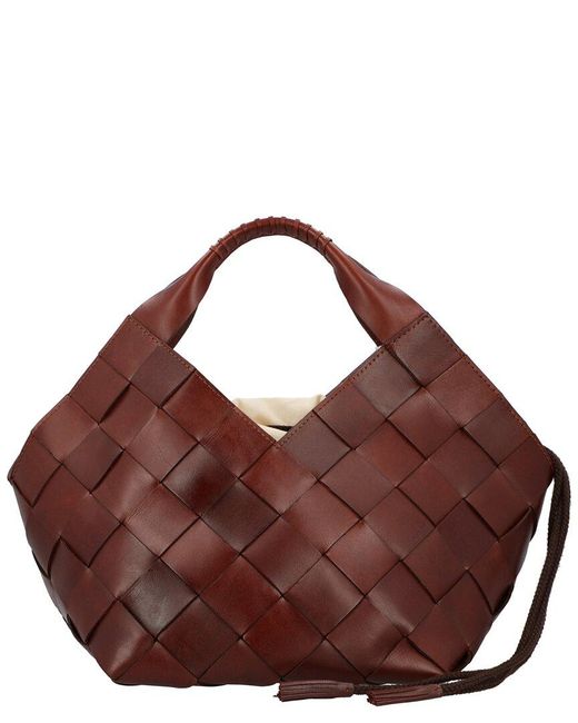 Dragon Diffusion Brown Botteghe Leather Shoulder Bag