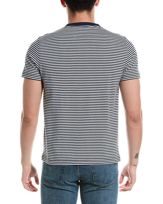 Brooks Brothers Gray Feeder Stripe T-shirt for men