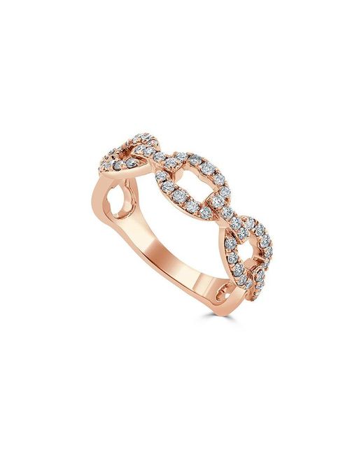 Sabrina Designs White 14k Rose Gold 0.49 Ct. Tw. Diamond Link Ring