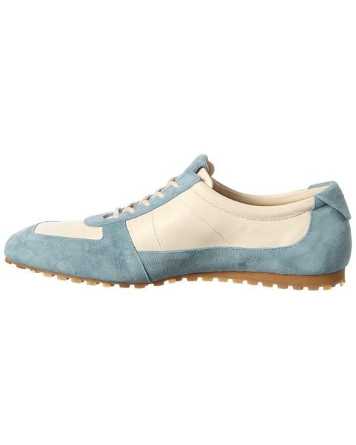 Aeyde Blue Uma Suede & Leather Sneaker