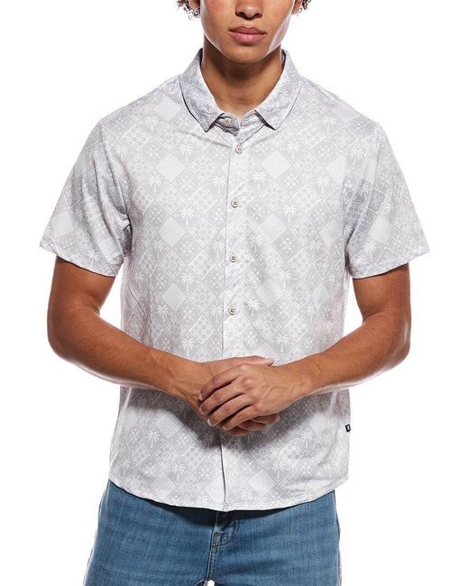 Vintage Summer White Performance Tech Shirt for men