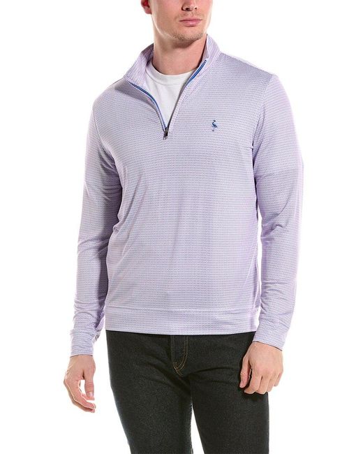 Tailorbyrd Purple Performance 1/4-zip Pullover for men