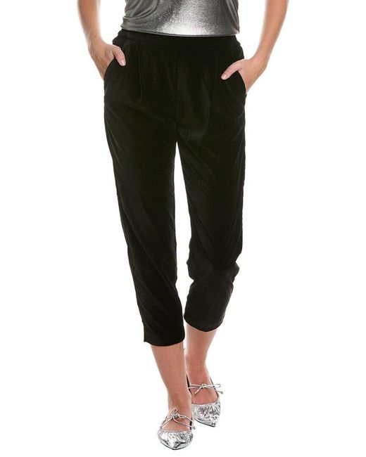 AllSaints Black Aleida Velvet Trouser