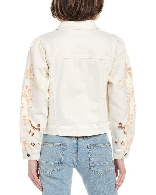 Johnny Was Natural Charlotta Cropped Denim Jacket