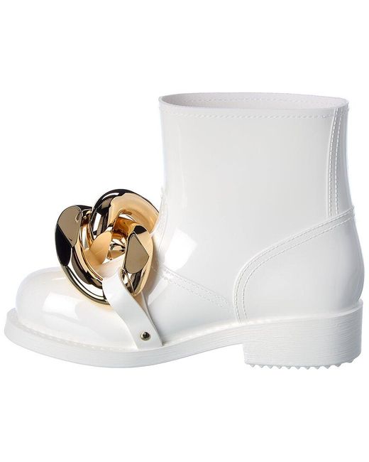 J.W. Anderson White Chain Rubber Boot