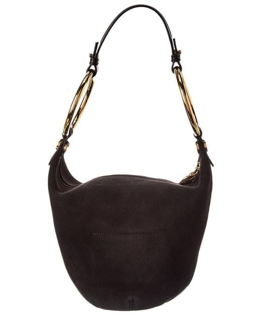 Chloé Black Bracelet Small Suede & Leather Hobo Bag