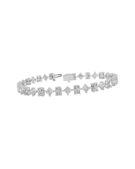 Lab Grown Diamonds White 14K 11.36 Ct. Tw. Lab-Grown Diamond Tennis Bracelet