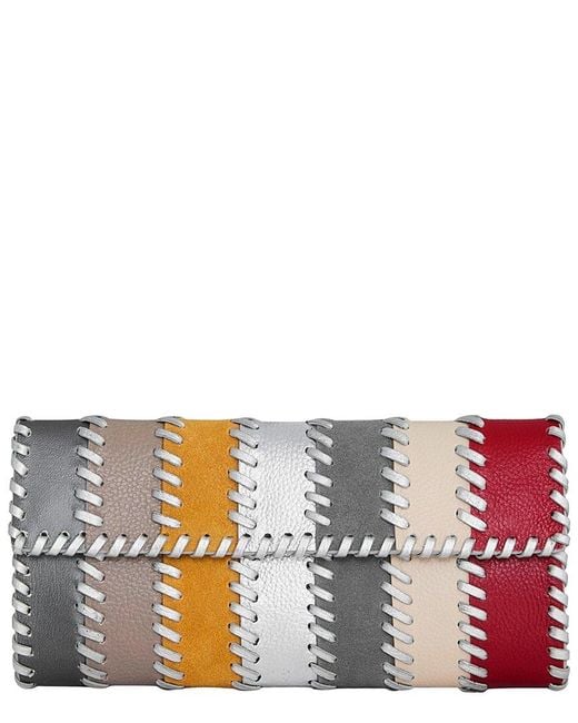 Rebecca Minkoff Gray Patchwork Leather Clutch