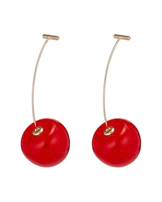 Eye Candy LA Red Cherry Bombs Enamel Statement