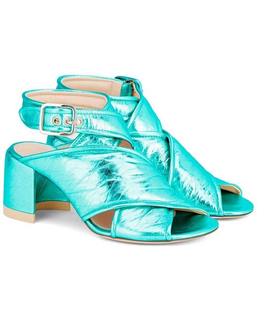 Agl Attilio Giusti Leombruni Blue Moon Cross Leather Sandal