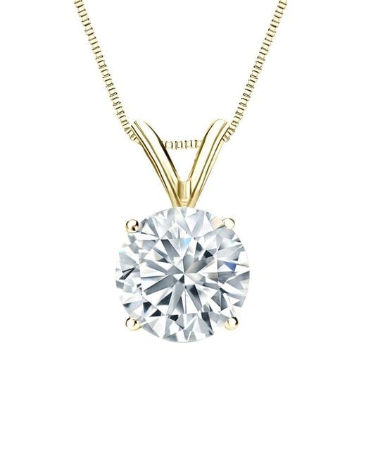 Sabrina Designs Lab Grown Diamonds White 14K 4.00 Ct. Tw. Lab-Grown Diamond Solitaire Necklace