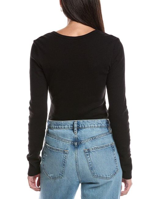 Michael Stars Black Natalie Henley Top
