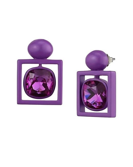 Alamode Jewelry Purple Stainless Steel Earring