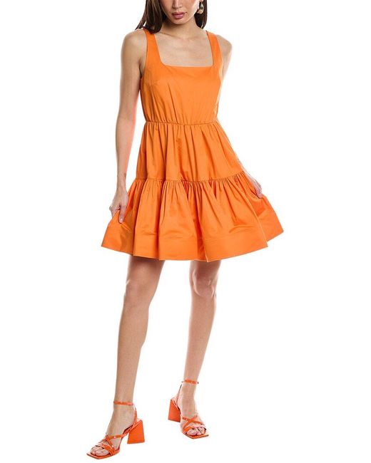 Jason Wu Orange Ruffle Mini Dress