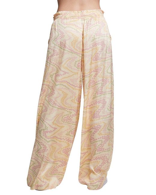 Chaser Brand Natural Daisy Wave Print Trouser