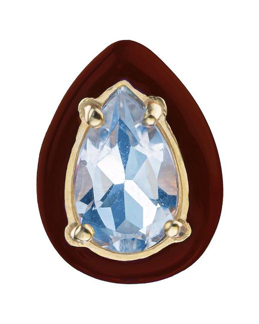 Bea Bongiasca Brown Flower Funk 9k & Silver 1.94 Ct. Tw. Topaz Studs