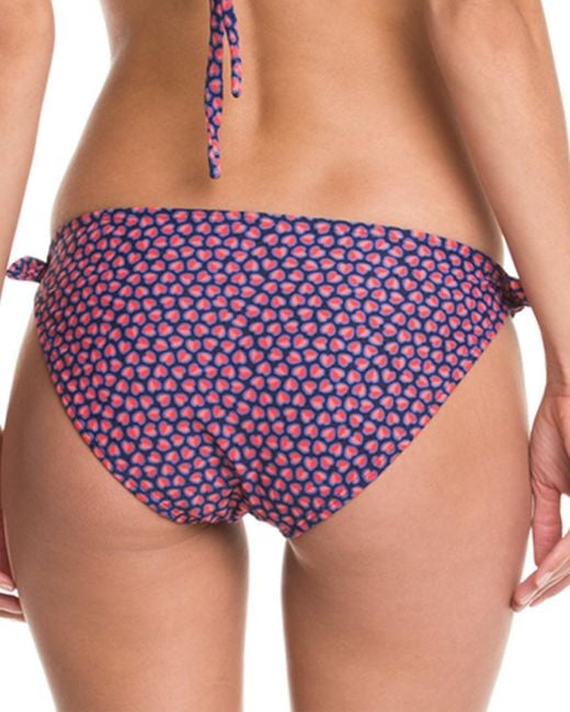 Shoshanna Purple Scattered Hearts Print Brief Bottom