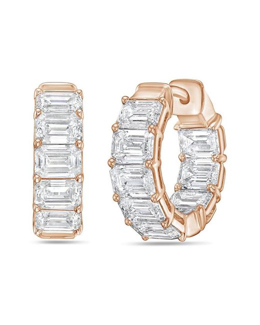 Diana M White Diana M. 14K Rose 2.00 Ct. Tw. Lab-Grown Diamond Earrings