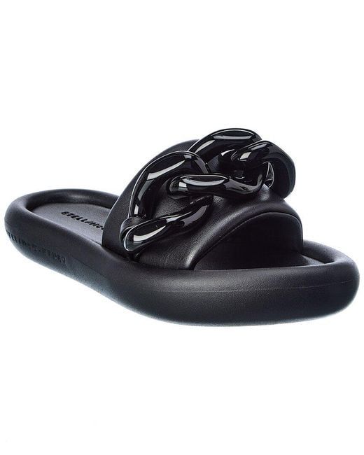 Stella McCartney Black Chunky Chain Air Slide