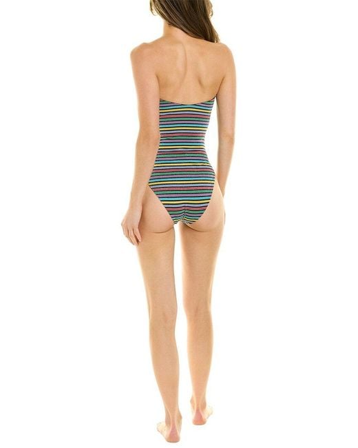 WeWoreWhat Blue O-ring Bandeau One-piece