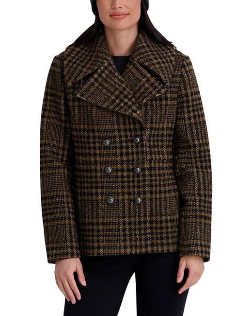 Kenneth Cole Black Short Wool-Blend Jacket