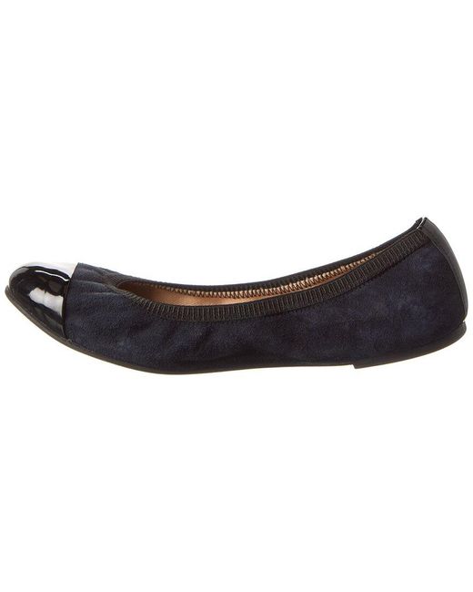 French Sole Blue Often Suede Flat