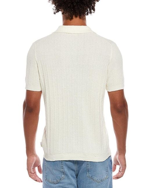 Onia White Boucle Rib Button-up Shirt for men