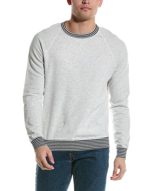 Save Khaki Gray Collegiate Fleece Crewneck Sweatshirt for men
